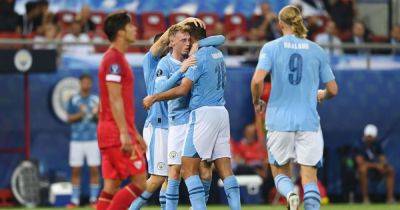 Cole Palmer - Man City player ratings as Ederson and Cole Palmer good in UEFA Super Cup vs Sevilla - manchestereveningnews.co.uk