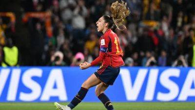 Spain wins its 1st Women's World Cup title, beating England 1-0 in the final