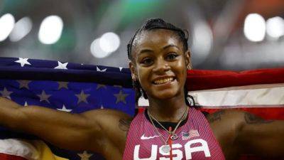 American Richardson claims world gold in women's 100m - channelnewsasia.com - Usa - state Indiana - Jamaica