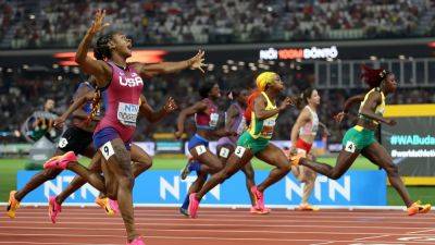 Sha'Carri Richardson stuns favourites in women's 100m - rte.ie - Usa - state Indiana - Jamaica