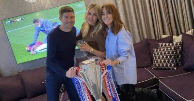Steven Gerrard adds Rangers trophy touch to birthday wish for Celtic coach's wife and punters love it