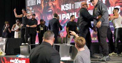 Jake Paul - Tommy Fury - Logan Paul - John Fury - The furious one! John Fury flips out at Tommy Fury and KSI press conference - breakingnews.ie