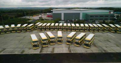 Incredible drone footage shows off fleet of new Bee Network buses
