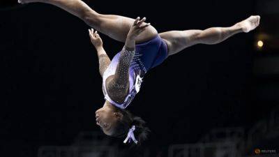 Gymnastics-Brilliant Biles in control at US Championships, eyes eighth title