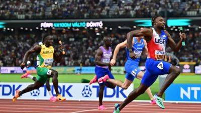 Christian Coleman - Fred Kerley - Noah Lyles - US take double gold in sprint relays - channelnewsasia.com - Britain - Italy - Usa - Jamaica