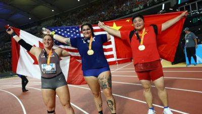 American Ealey wins shot put gold again, Gong claims eighth successive medal
