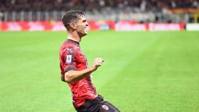 Pulisic scores again to help Milan thrash Torino, Roma slump to Verona loss