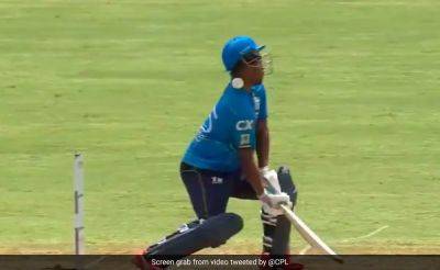 Watch: Batter Survives Head Injury, Then Helmet Nearly Shatters Stumps In CPL