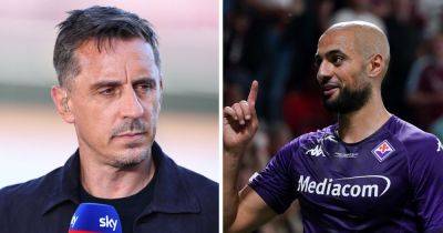 Gary Neville has given verdict on Sofyan Amrabat deal after revealing Manchester United worry