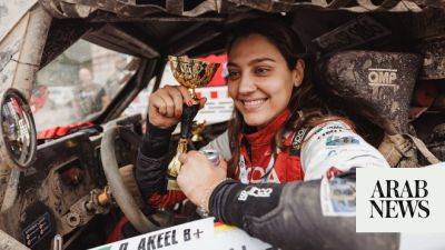 Dania Akeel comes third in World Cup for the Desert Rally Championship