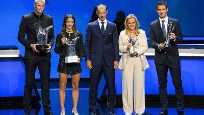 Jenni Hermoso - Luis Rubiales - Pep Guardiola - Jorge Vilda - Sarina Wiegman - Aitana Bonmatí - England head coach Sarina Wiegman dedicates UEFA award to Spanish World Cup squad - rte.ie - Spain - Monaco