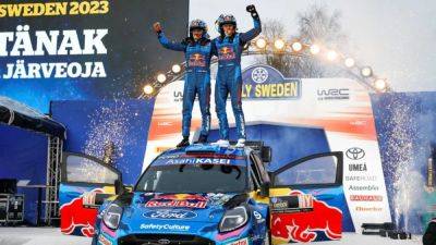 Thierry Neuville - Kalle Rovanpera - Rallying-Evans leads in Finland after Rovanpera rolls his car - channelnewsasia.com - Finland - Japan - Estonia