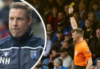 Gillingham manager Neil Harris blasts the PGMOL over communication of new regulations in the technical area; Assistant boss David Livermore and goalkeeping coach Deren Ibrahim booked