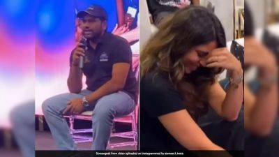 Rohit Sharma - Watch: Rohit Sharma's Response To Fan's 'Pakistan Query' Leaves Wife Ritika Sajdeh In Splits - sports.ndtv.com - Usa - India - Pakistan - Guyana