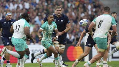 Gregor Townsend - Finn Russell - Siya Kolisi - Jacques Nienaber - Lee Arendse - South Africa start Rugby World Cup defence with win over Scotland - france24.com - Scotland - South Africa - Japan - New Zealand