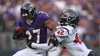 John Harbaugh - Ravens' J.K. Dobbins will miss rest of season after tearing Achilles against Texans - foxnews.com - state Ohio