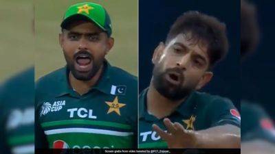 Babar Azam - Shaheen Shah Afridi - Haris Rauf - Kl Rahul - India vs Pakistan - Watch: Babar Azam Gives Haris Rauf Angry Stare After Pacer Pleads For DRS - sports.ndtv.com - India - Sri Lanka - Pakistan