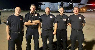 The team of firefighters from Greater Manchester helping in the Moroccan Earthquake crisis