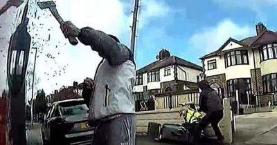 Thugs attack bin crew with WEAPONS moments after driver swung at wagon with 'lollipop' crossing sign - manchestereveningnews.co.uk