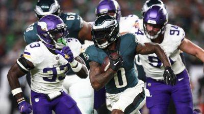 Justin Jefferson - Philadelphia Eagles' ground game proves key in win over Minnesota Vikings - rte.ie - Usa - county Eagle - Los Angeles - state Minnesota - county Bay