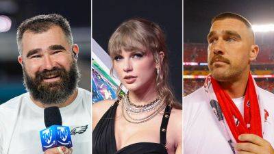 Travis Kelce - Jason Kelce - Taylor Swift - Eagles’ Jason Kelce tight-lipped on Travis Kelce’s rumored relationship with Taylor Swift - foxnews.com - county Eagle - state Minnesota - state New Jersey - state Pennsylvania - county Cooper - Lincoln