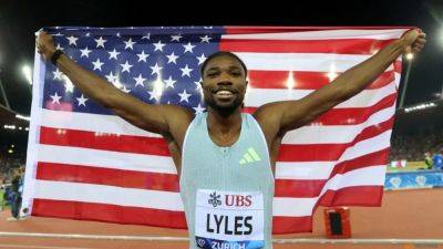 Noah Lyles - World champion Lyles to take 'victory lap' in Eugene, Oregon - channelnewsasia.com - Usa - state Oregon - Jamaica