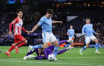 saint Germain - Red Star - Benjamin Sesko - Alvarez saves Man City blushes after Champions League first night scare - news24.com - Switzerland - Argentina - county Young