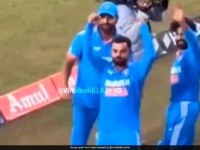 Virat Kohli - Rohit Sharma - Mohammed Siraj - Watch: Virat Kohli's Wild Celebration After India's Asia Cup Win Goes Viral - sports.ndtv.com - India - Sri Lanka