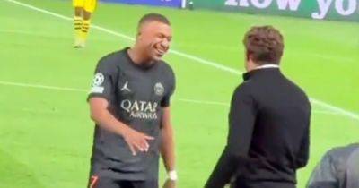 Kylian Mbappe and Borussia Dortmund boss in stitches as PSG star tells rival to 'make a change' in hilarious exchange