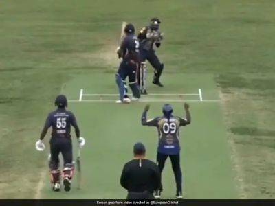 Watch: Bizarre Dismissal! Batter Given Out As Ball Gets Stuck Into Helmet Of Wicketkeeper - sports.ndtv.com - India - Malaysia