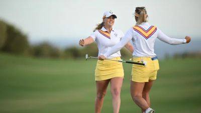 Buoyed by ace, Europe rallies to cut deficit against U.S. after 1st day of Solheim Cup