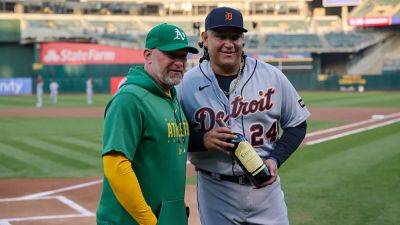 Cleveland Guardians - Tigers' Miguel Cabrera, recovering alcoholic, given $90 bottle of wine by Athletics as farewell gift - foxnews.com - Usa - Los Angeles - county Valley