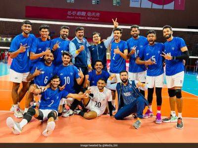 Anurag Thakur - Asian Games 2023: Indian Men's Volleyball Team Enters Quarter-finals - sports.ndtv.com - China - Japan - India - Kazakhstan - South Korea