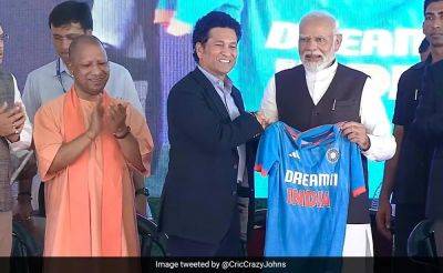 Watch: Sachin Tendulkar Presents 'NAMO' Indian Jersey To PM Narendra Modi