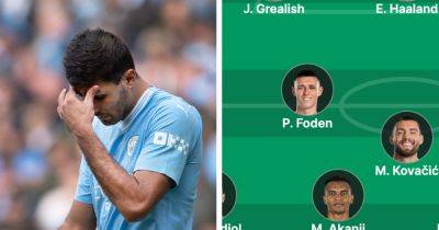 Three ways Man City can line up without Rodri amid three-game ban
