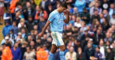 Pep Guardiola unhappy at Rodri for red card in Man City win