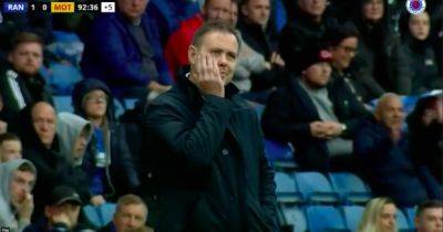 The Michael Beale sign Rangers are 'not working" spotted by raging fans as touchline gesture decoded