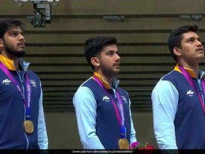 Watch: Goosebumps! India's Anthem Plays For 1st Time At Asian Games 2023 - sports.ndtv.com - India