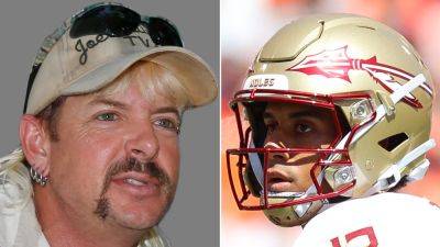 Joe Exotic calls out Florida State's Jordan Travis for new 'Tiger King' nickname: 'It's my trademark'