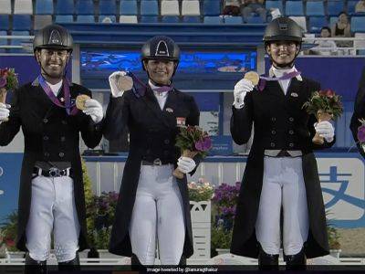 Watch: Victory Lap 41 Years In The Making As India Clinch Equestrian Gold At Asian Games 2023 - sports.ndtv.com - China - Japan - India