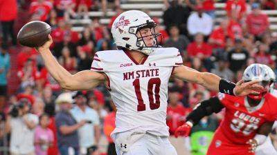 New Mexico State quarterback Diego Pavia allegedly caught peeing on rival's logo: report - foxnews.com - state New Mexico