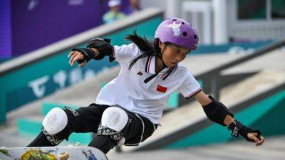 Sweet 13! China's Cui queen of the skateboard teens at Asian Games - channelnewsasia.com - China - Japan - Indonesia - Thailand - Philippines