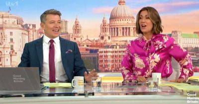 Susanna Reid accuses Ben Shephard of 'cheating' as she sends 'hands off' message during GMB reunion