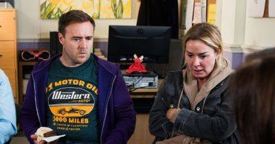 Coronation Street star Alan Halsall issues three-word reaction as co-star Claire Sweeney gets role away from cobbles