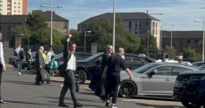 Brendan Rodgers in rousing Celtic victory roar as he blares horn and fist pumps delirious diehards on London Road