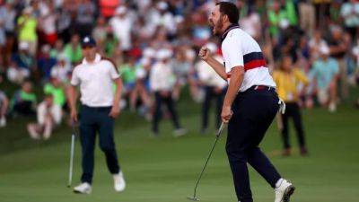Tommy Fleetwood - Rory Macilroy - Collin Morikawa - Viktor Hovland - Patrick Cantlay - Ryder Cup - Max Homa - Brian Harman - Matt Fitzpatrick - Europe takes strong lead by 5 but Cantlay-led U.S. finally show fight at Ryder Cup - cbc.ca - Britain - Usa