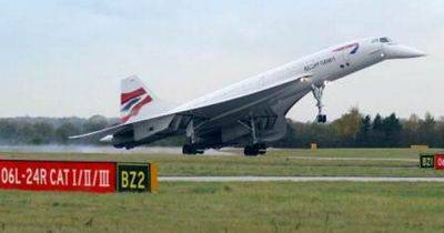 You can get a four-course dinner underneath the wings of a Concorde in Manchester Airport