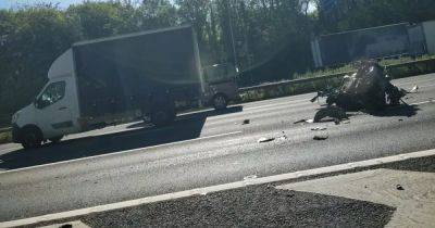 Drivers facing long queues on M60 following incident with 'debris' on road