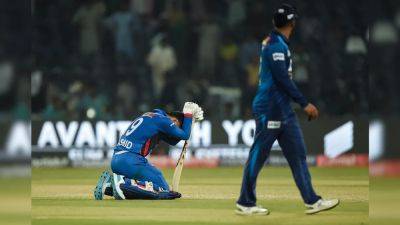Jonathan Trott - Rashid Khan - Watch: Unaware Of NRR Scenario, Rashid Khan Sinks To Knees As Afghanistan Crash Out Of Asia Cup - sports.ndtv.com - Sri Lanka - Afghanistan