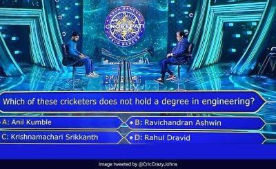 Who Among Anil Kumble, Rahul Dravid, R Ashwin, K Srikkanth Is Not An Engineer? Kaun Banega Crorepati Rs 12.5 Lakh Question Viral